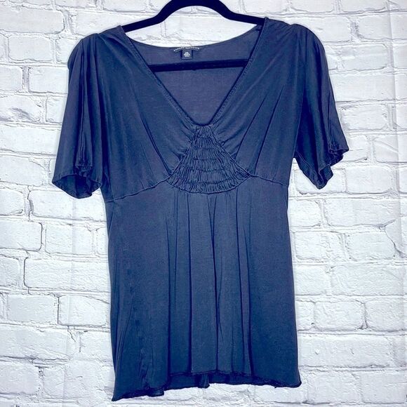 Banana Republic Silk & Modal Black Baby Doll top size XS - Picture 2 of 8